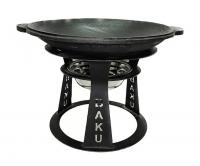 Садж чугунный 40 см + подставка кованая "Баку"